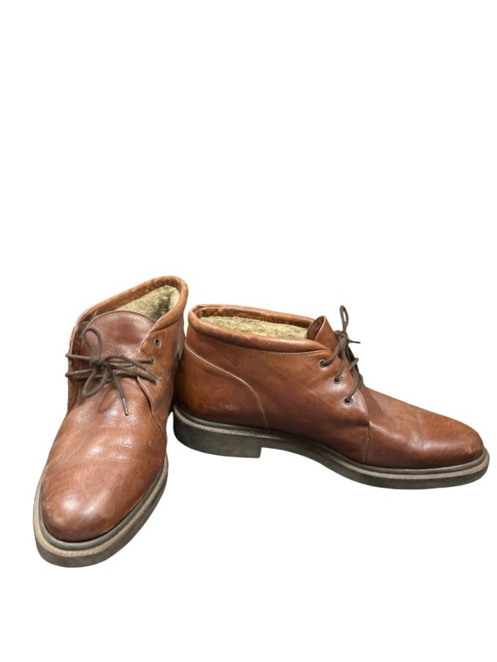 Cole Haan mens brown Italian leather lined ankle chukka boots sz 11m SKU 10-323